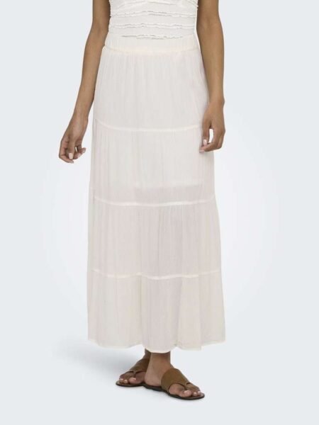 JDY ESME LIFE HW MIDI SKIRT, Skjørt, Hvit