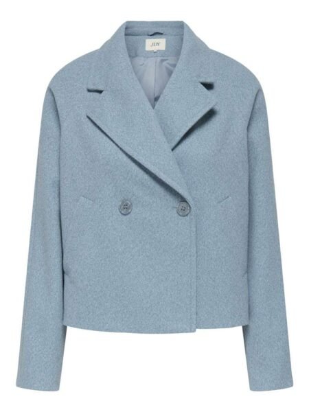 JDY VIOLA LIFE SHORT JACKET OTW HAB, Jakke,Kort Kåpe Glacier Lake MELANGE WITH WHITE