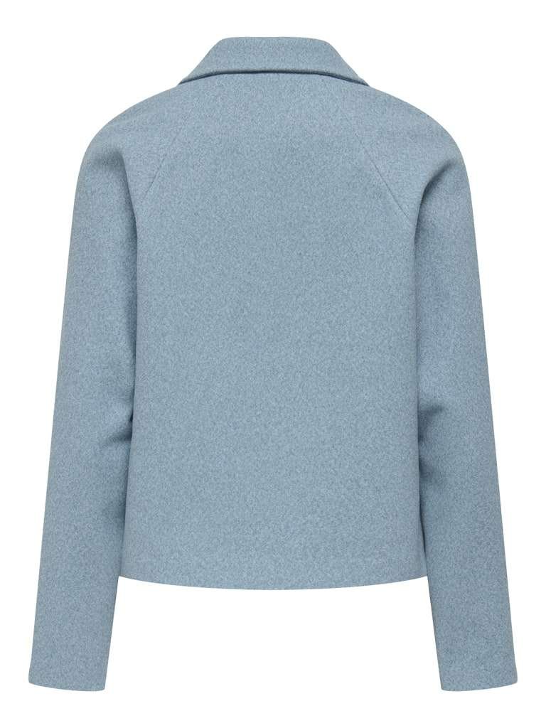 JDY VIOLA LIFE SHORT JACKET OTW HAB, Jakke,Kort Kåpe Glacier Lake MELANGE WITH WHITE - Bilde 2