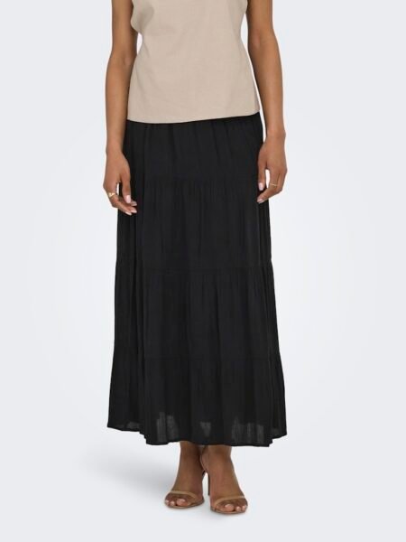 JDY ESME LIFE HW MIDI SKIRT, Skjørt, sort, black