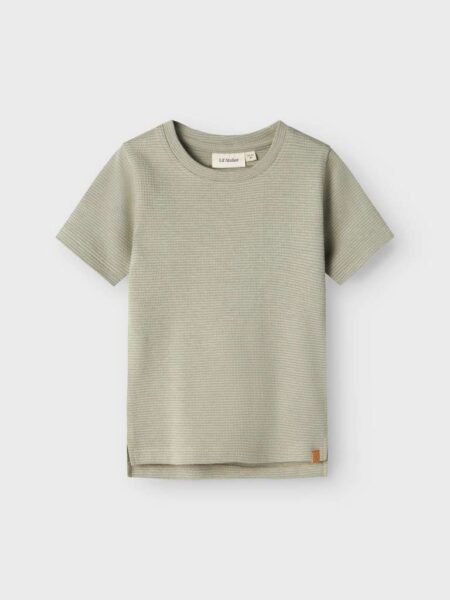 LIL ATELIER FENG SS SLIM TOP LIL- T Skjorte, Moss Gray / Grønn