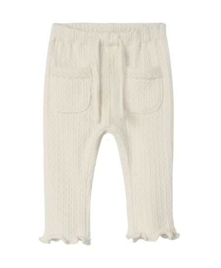 LIL ATELIER, FINOLA SLIM PANT LIL, BUKSE, Turtledove/Offwhite