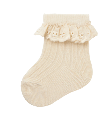 LIL ATELIER, FARIKKE SOCK LIL, SOKKER, Turtledove/Offwhite