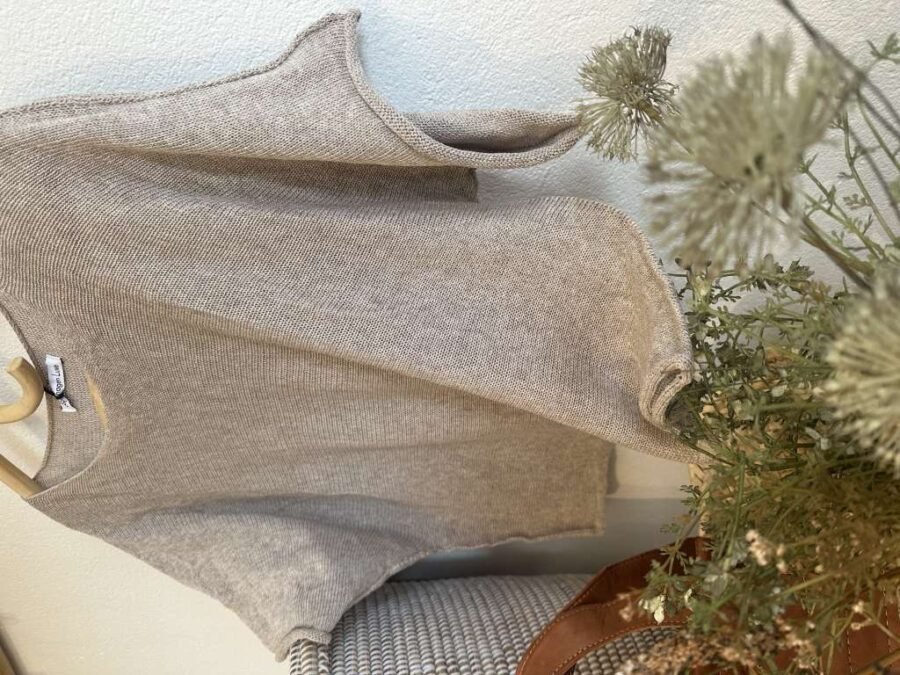 Copenhagen Luxe, One Size LightweightCotton Top. Genser, Fango - Bilde 2