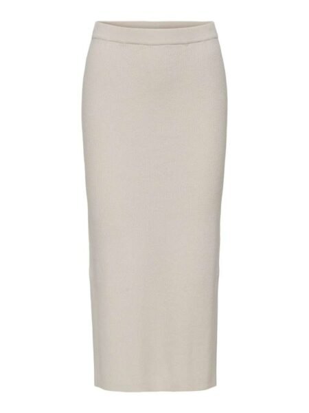 JDY PRIME LIFE LONG SKIRT KNT, Strikket skjørt, Whitecap Gray MELANGE