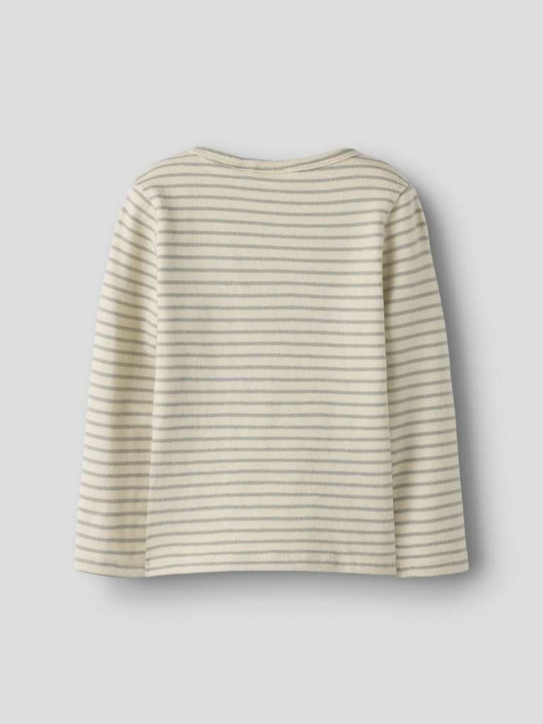 LIL ATELIER, THORO JEN LS SLIM TOP, Genser, Turtledove,Pigeon/Gråblå, Stripet - Bilde 4