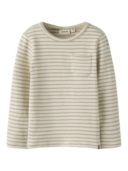 LIL ATELIER, THORO JEN LS SLIM TOP, Genser, Turtledove,Pigeon/Gråblå, Stripet