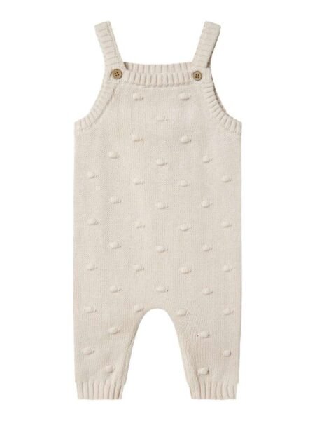 LIL ATELIER, GABLE KNIT OVERALL, Selebukse, Pastel Parchment