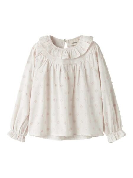 LIL ATELIER, NETHE LS LOOSE SHIRT, Bluse, Pastel Parchment