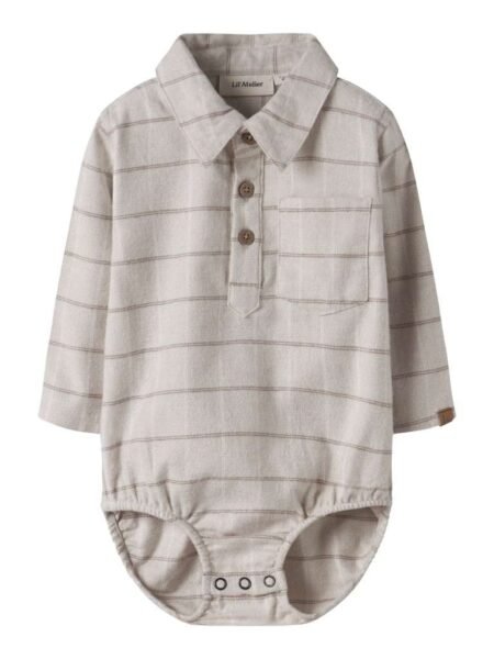 LIL ATELIER, NADIM LS LOOSE BODY SHIRT, Skjortebody, Pure Cashmere