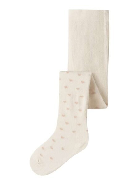 LIL ATELIER, REBA LEN PANTYHOSE, strømpebukse, Turtledove, hjerter