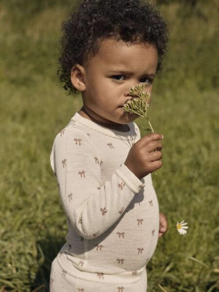 LIL ATELIER, NALU LS WO/MO Merinoull/ Modal, SLIM BODY LIL NOOS, Turtledove MELANGE, SLØYFER