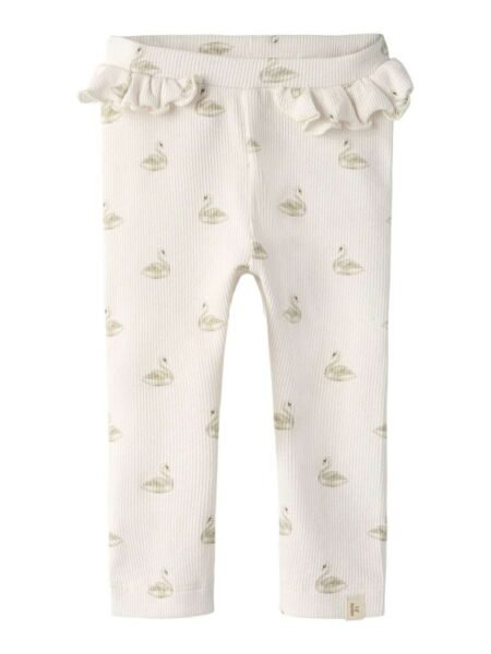 LIL ATELIER, GAVO EFI SLIM LEGGING, Pastel Parchment SWAN, Svaner