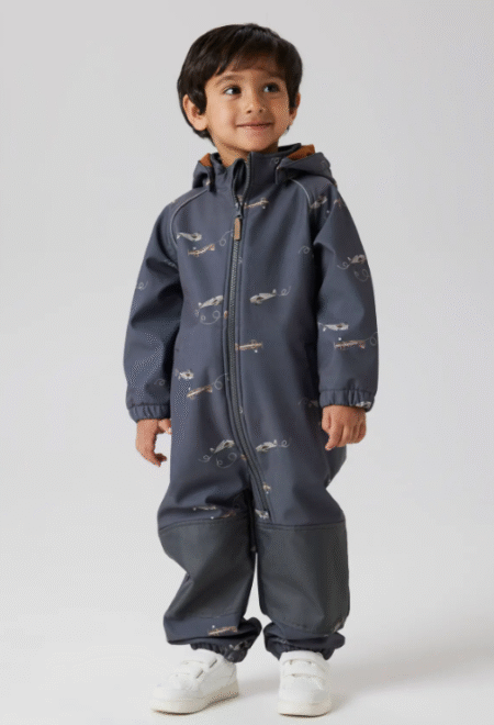 NAME IT, ALFA08 SOFTSHELL SUIT, Softshelldress, Overgangsdress, Grey Pinstripe AIRPLANE, Fly