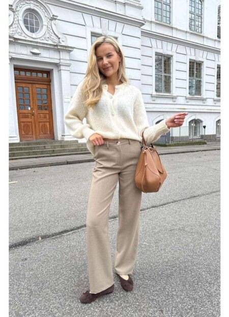 BY IC, SIGNATUREIC PANTS, Dressbukse, lengde 30 & 32 - LIGHT BROWN, Lys brun