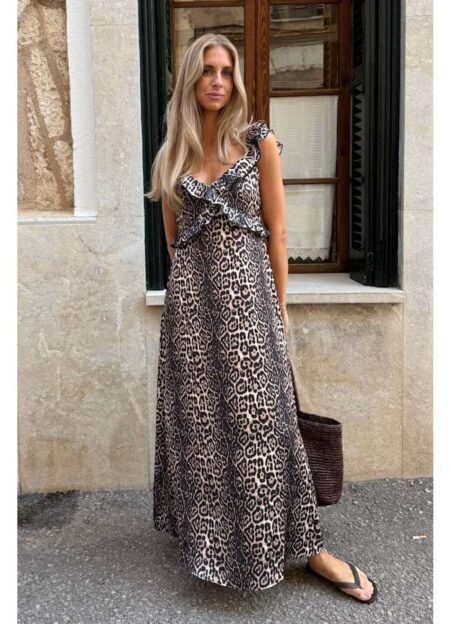 BY IC, MELBAIC DRESS, Kjole - LEO PRINT, leopard