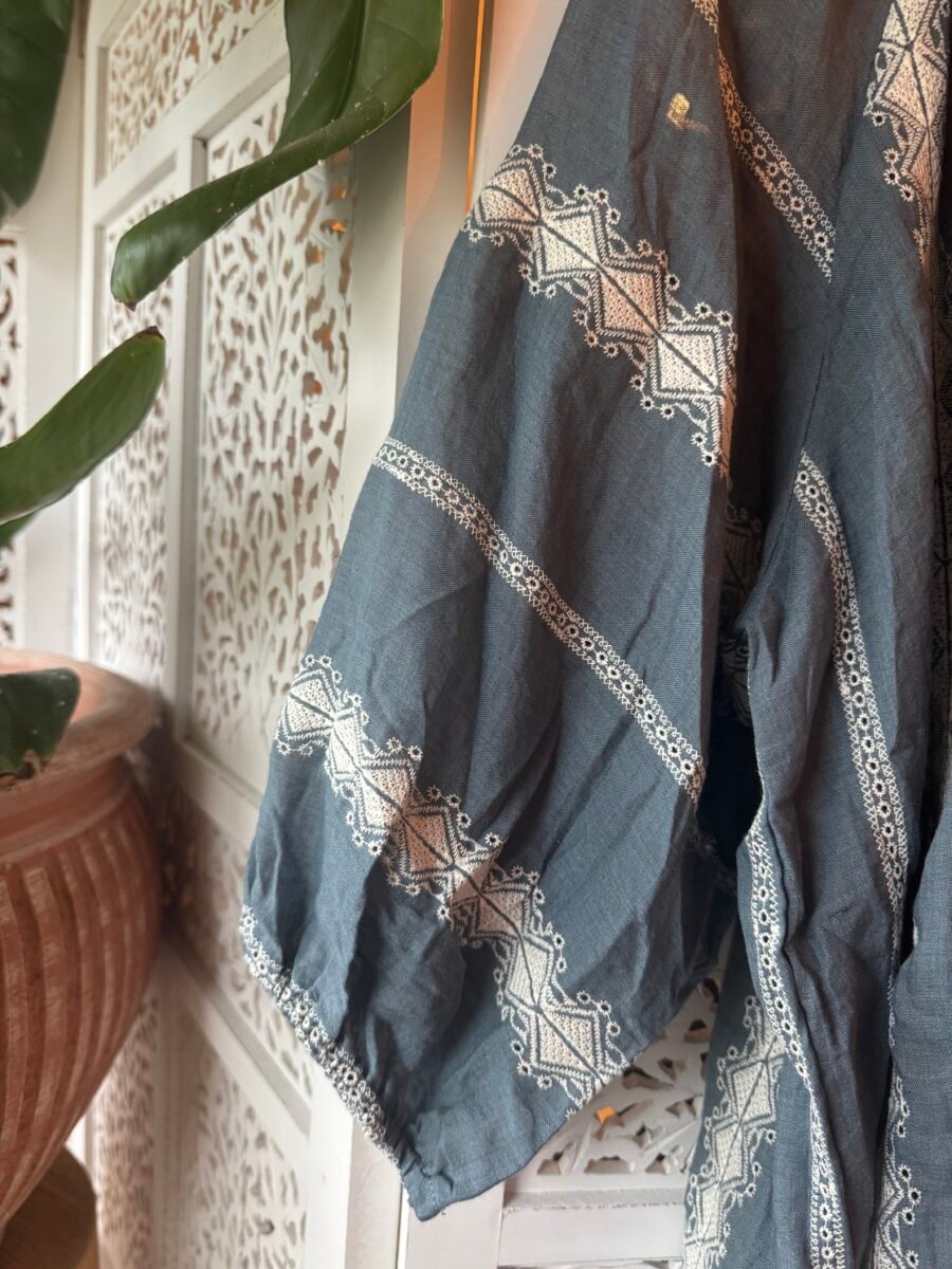 Copenhagen Lux Bluse Med Broderi, Blå - Bilde 2