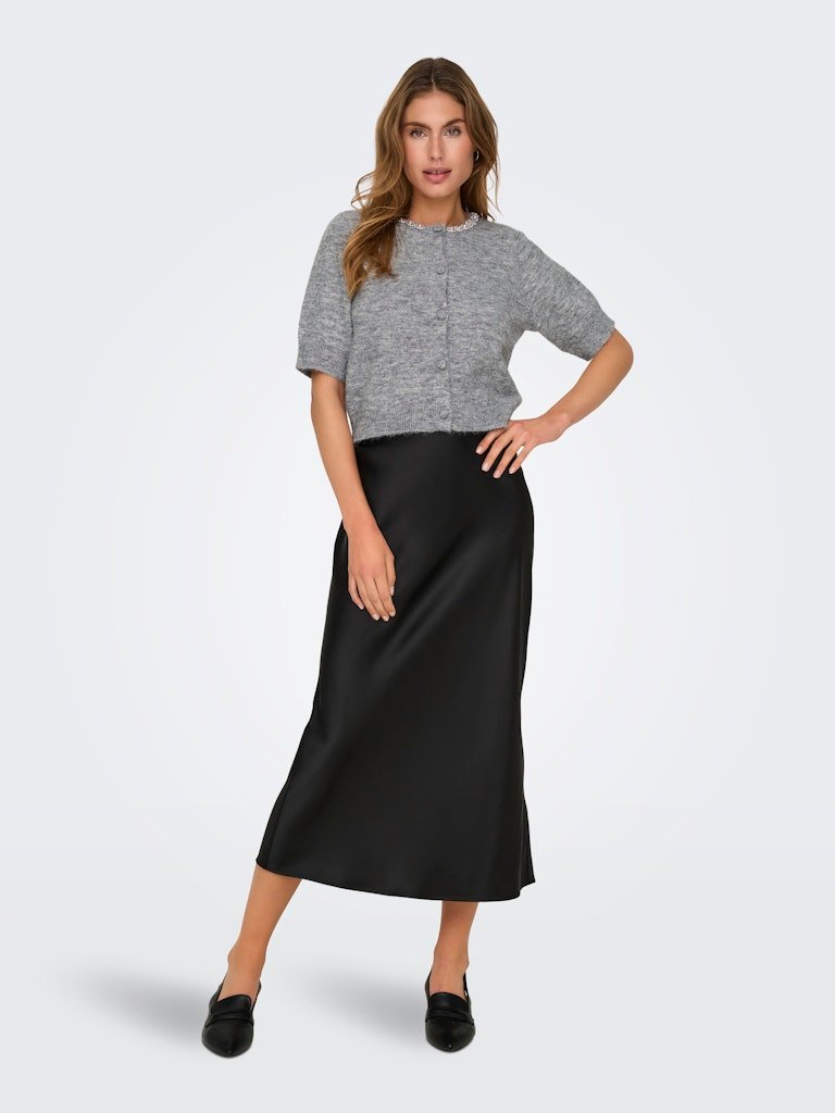 JDY ALVA LIFE 2/4 EMBEL CARDIGAN KNT NOOS, Medium Grey Melange SILVER EMBELLISHMENT - Bilde 4