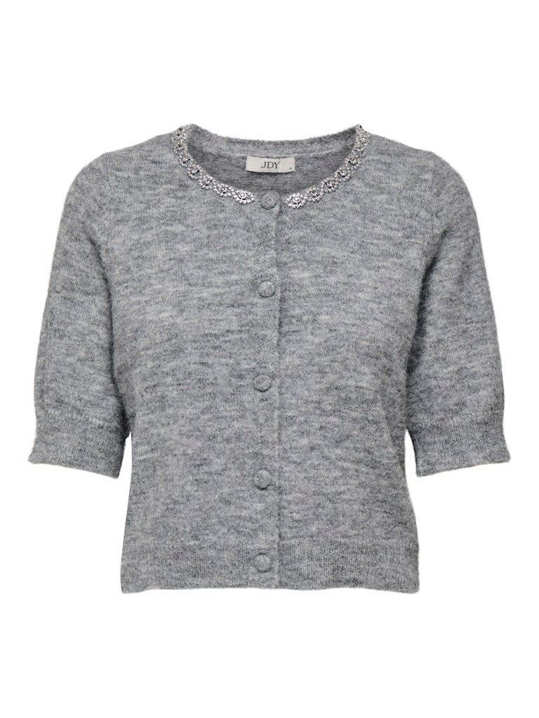 JDY ALVA LIFE 2/4 EMBEL CARDIGAN KNT NOOS, Medium Grey Melange SILVER EMBELLISHMENT - Bilde 6