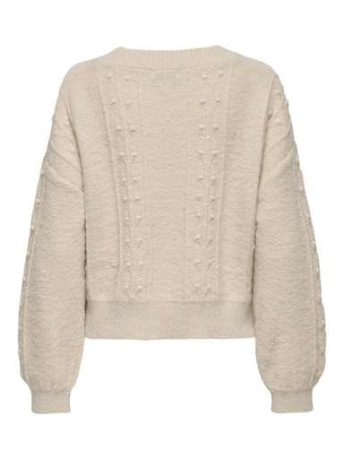 JDY SIGRID LIFE L/S VN SLIT PULLOVER KNT- Strikket Genser, Cement - Bilde 5