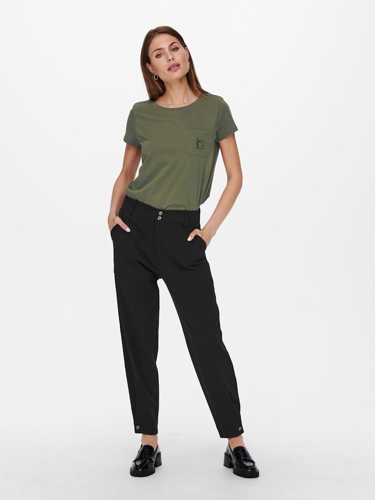 JDY PEN MW ANKEL PANT WVN, BUKSE, Black/Svart - Bilde 4