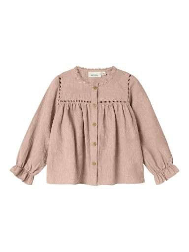 LIL ATELIER OFIRA LS LOOSE SHIRT LIL- Bluse, Cameo Rose- Dus Rosa