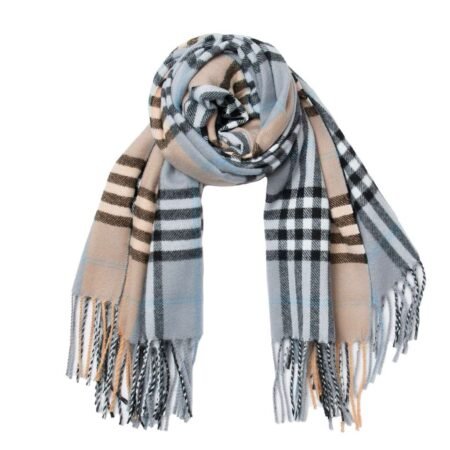 Rosenvinge Skjerf, BURBERRY-look skjerf - Beige,Blå, Svart