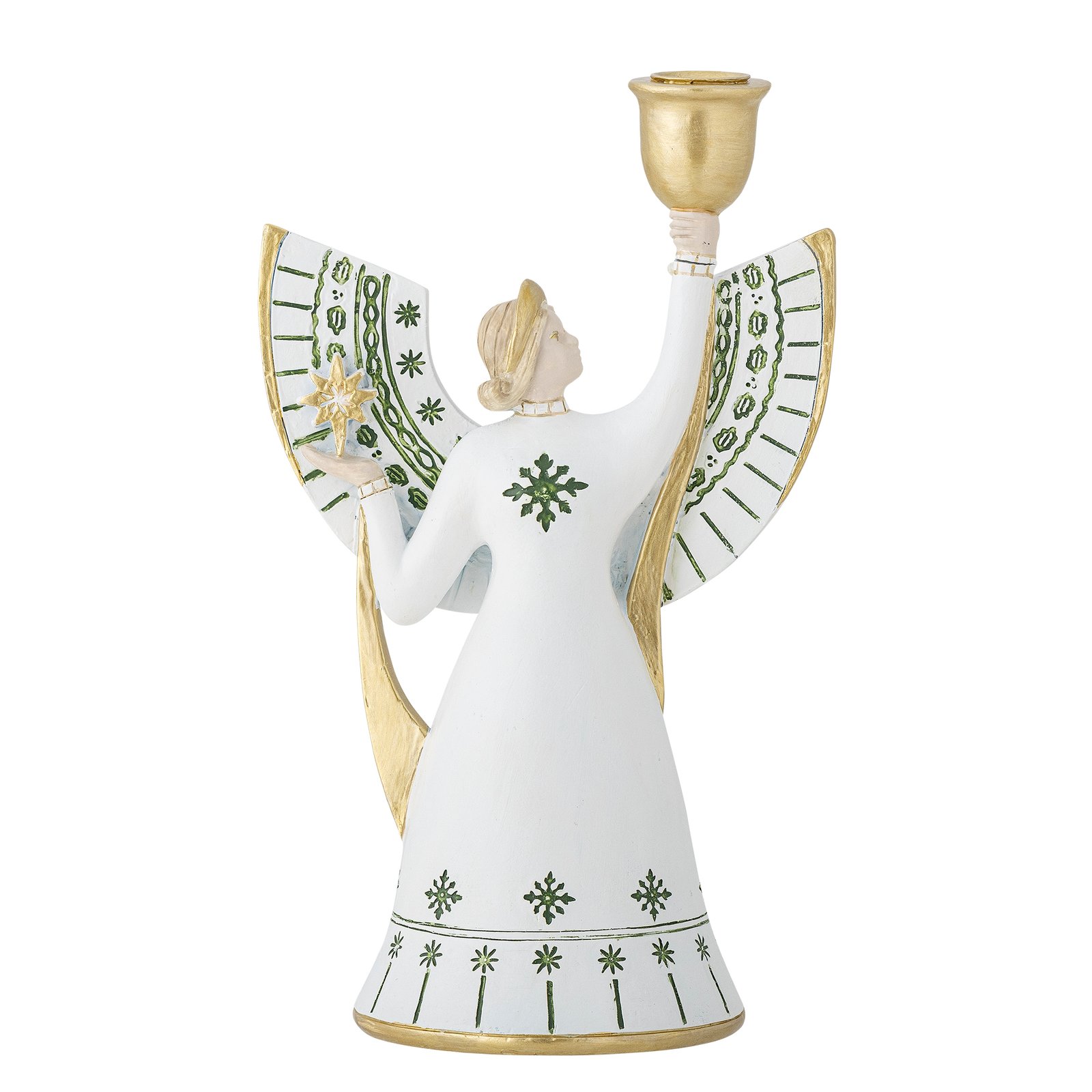 Bloomingville, Evangeline lysestake, Lys Ø 1,2 cm, hvit, håndmalt - Bilde 3