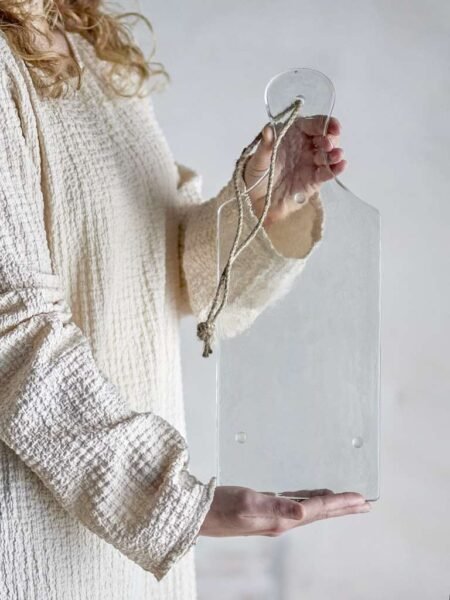 Bloomingville, Johni serveringsbrett, klart, resirkulert glass