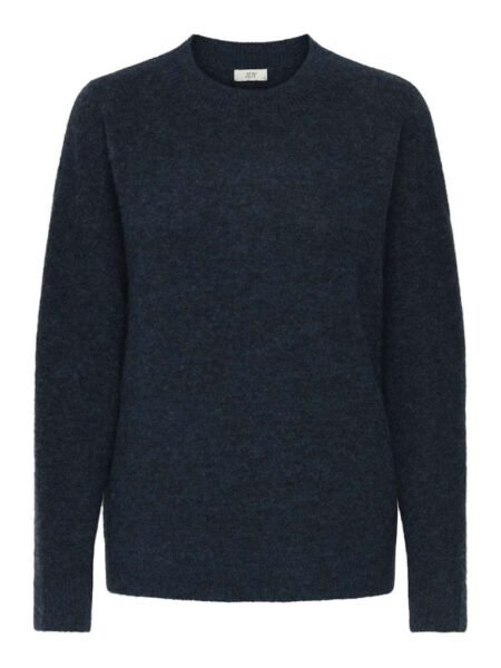 JDY LUNA L/S O-NECK PULLOVER KNT,Strikkegenser,Ullgenser, Navy Blazer MELANGE