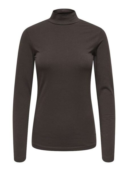 JDY AVA NEW TURTLENECK TOP - Langermet Trøye, JRS NOOS, Brun, Chocolate Torte