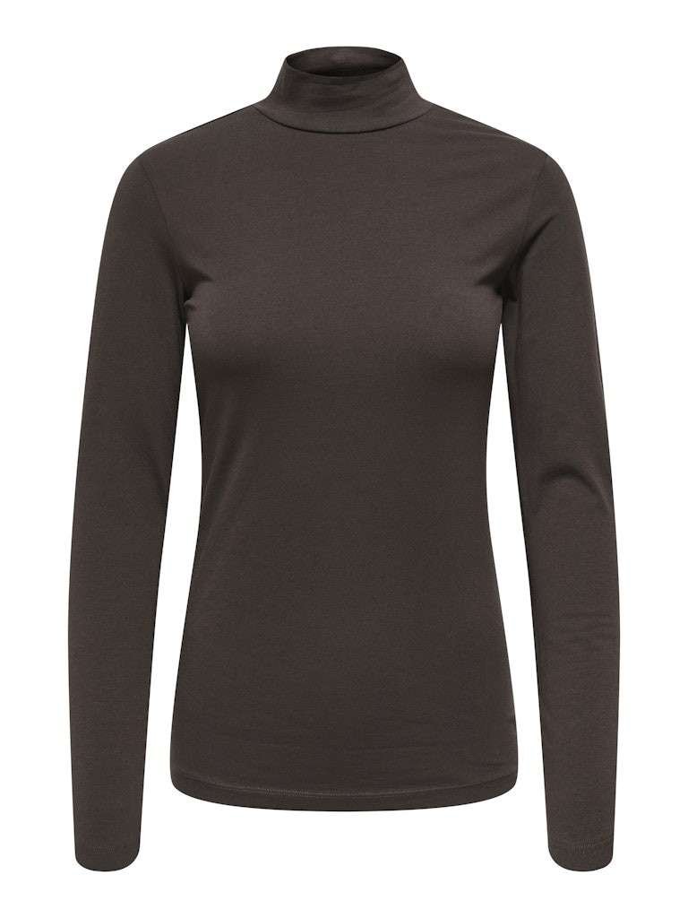 JDY AVA NEW TURTLENECK TOP - Langermet Trøye, JRS NOOS, Brun, Chocolate Torte