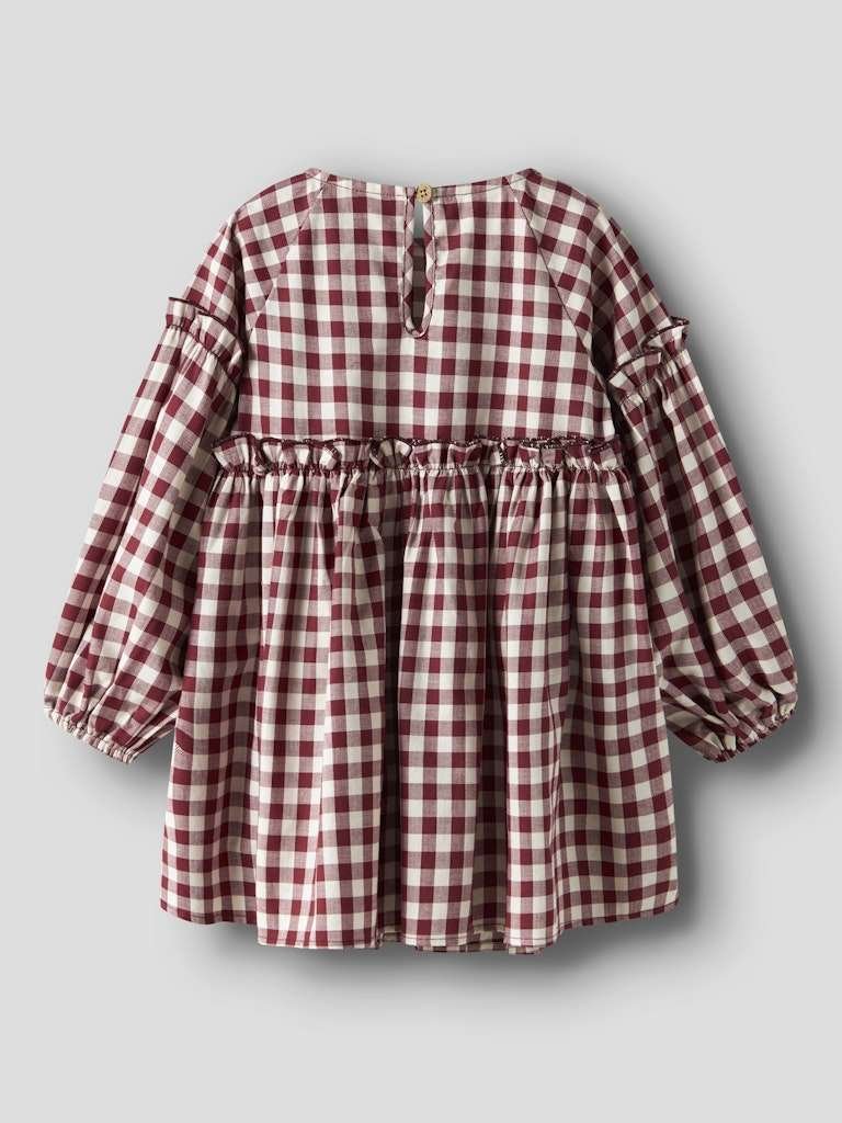 LIL ATELIER, RIO LS LOOSE DRESS, Julekjole, Red Dahlia, Rød - Bilde 2