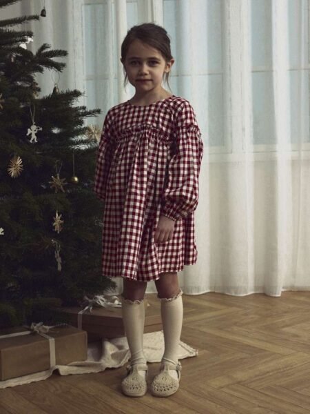 LIL ATELIER, RIO LS LOOSE DRESS, Julekjole, Red Dahlia, Rød