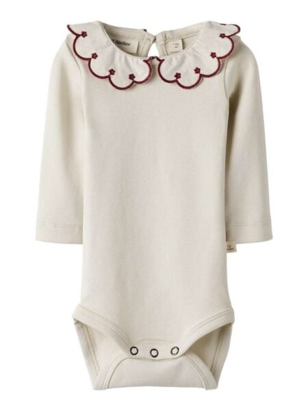 LIL ATELIER,FUNDO LUS LS SLIM BODY, Turtledove RED DAHLIA