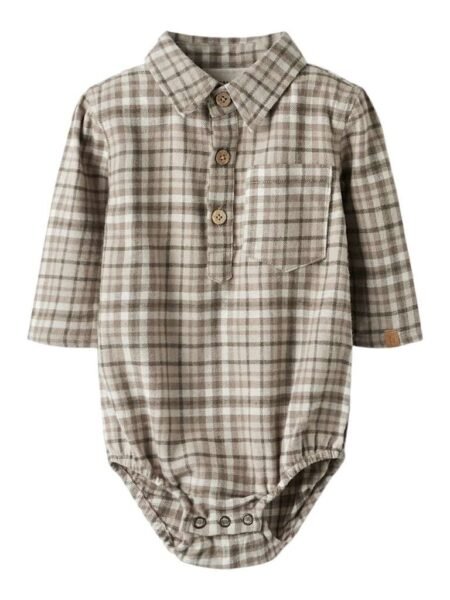 LIL ATELIER, REBEL LS BODY SHIRT LIL, SKJORTEBODY, Sepia Tint