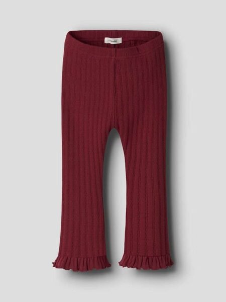 LIL ATELIER, RITA SIG BOOTCUT LEGGING, Slengbukse, Red Dahlia, Rød