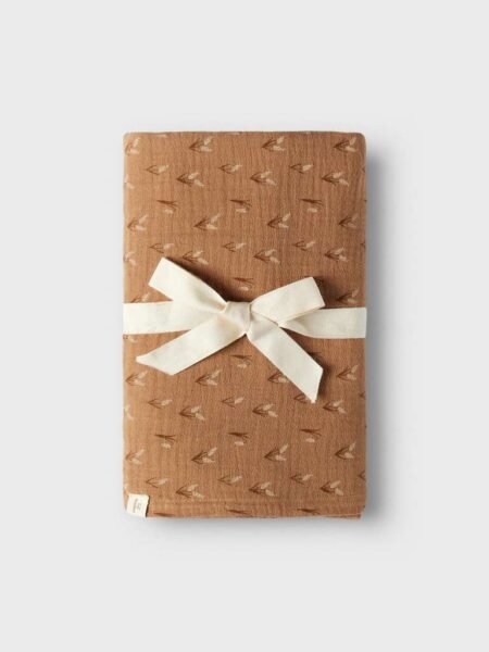Lil' Atelier Dano Swaddle Blanket, Svøpeteppe, Tobacco Brown