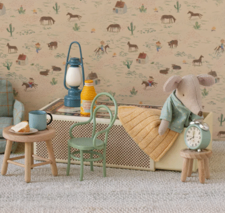 Maileg Vintage chair, Mouse Stol - Mint