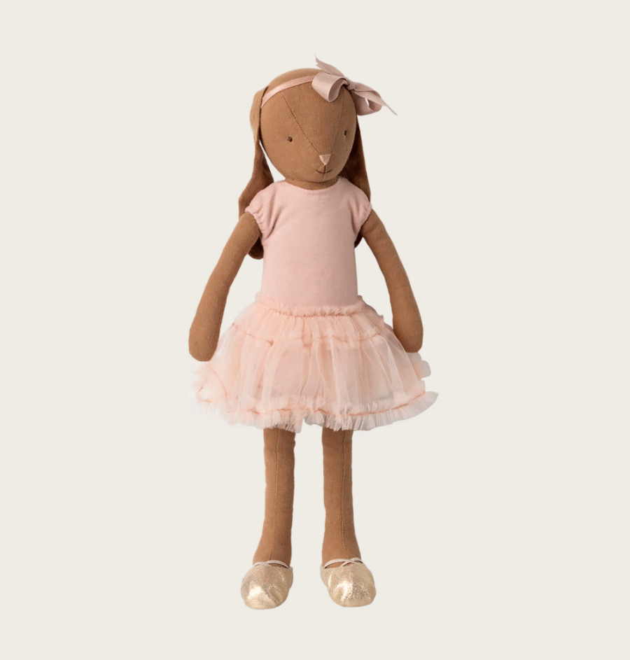 Maileg Kanin Bunny, Size 3 - Chocolate brown - Ballet suit and skirt rose - Bilde 2