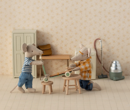 Maileg Sparkesykkel, Kick board, Mouse - Mint