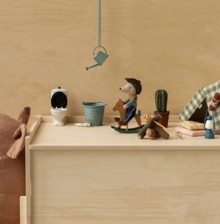 Maileg Cowboy Mus På Gyngehest , Lillebror