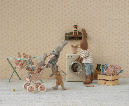 Maileg, Stroller, Micro - Powder/Dus rosa