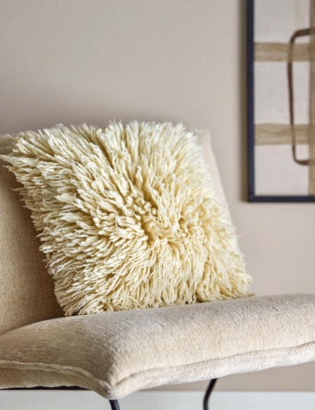 Bloomingville, Star Cushion, Nature, Wool, PUTE I ULL