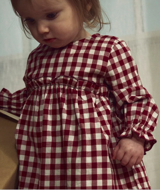 LIL ATELIER, RIO LS LOOSE BODY DRESS, Kjole, Julekjole, Red Dahlia, Rød - Bilde 5