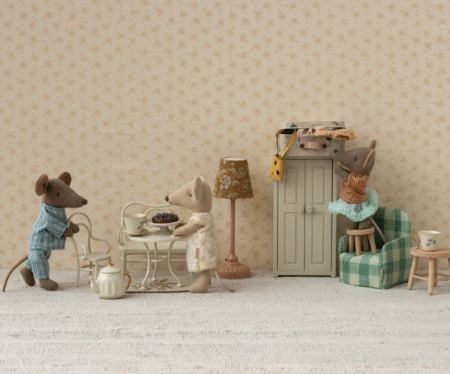 Maileg, Kafesett, Mus, Liten - Offwhite, Str Bigsister