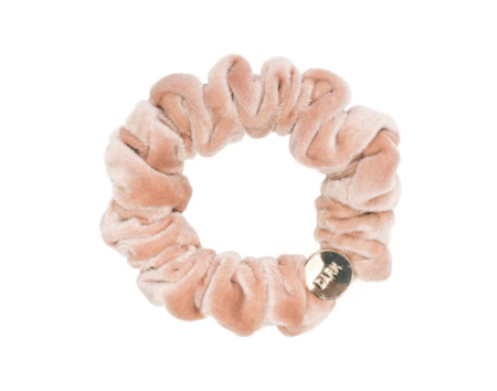 Dark Department VELVET MINI SCRUNCHIE ,CAMEL
