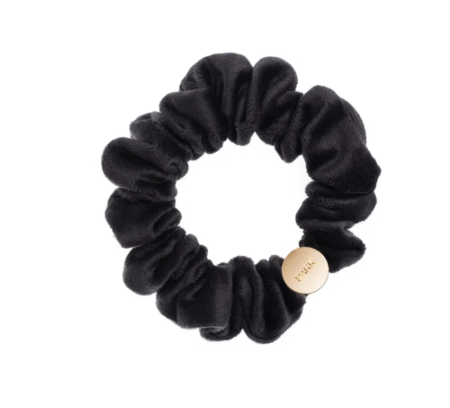 Dark Department VELVET MINI SCRUNCHIE , CHARCOAL