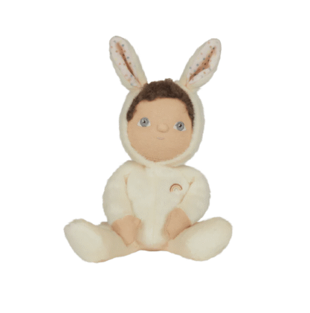 OLLI ELLA, Dukke/Kosedyr, Dinky Dinkum Dolls, Fluffle Family - Basil Bunny - Cream