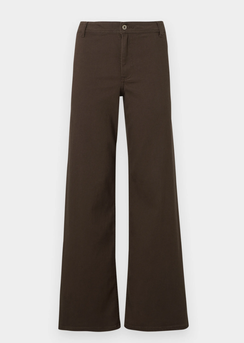 JDY IRIS STRETCH HW WIDE PANT PNT NOOS, BUKSE, Coffee Bean